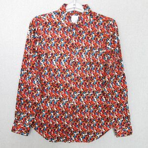 Brooks Brothers Shirt Womens 0 Tailored Fit Cotton Heart Print Long Sleeve